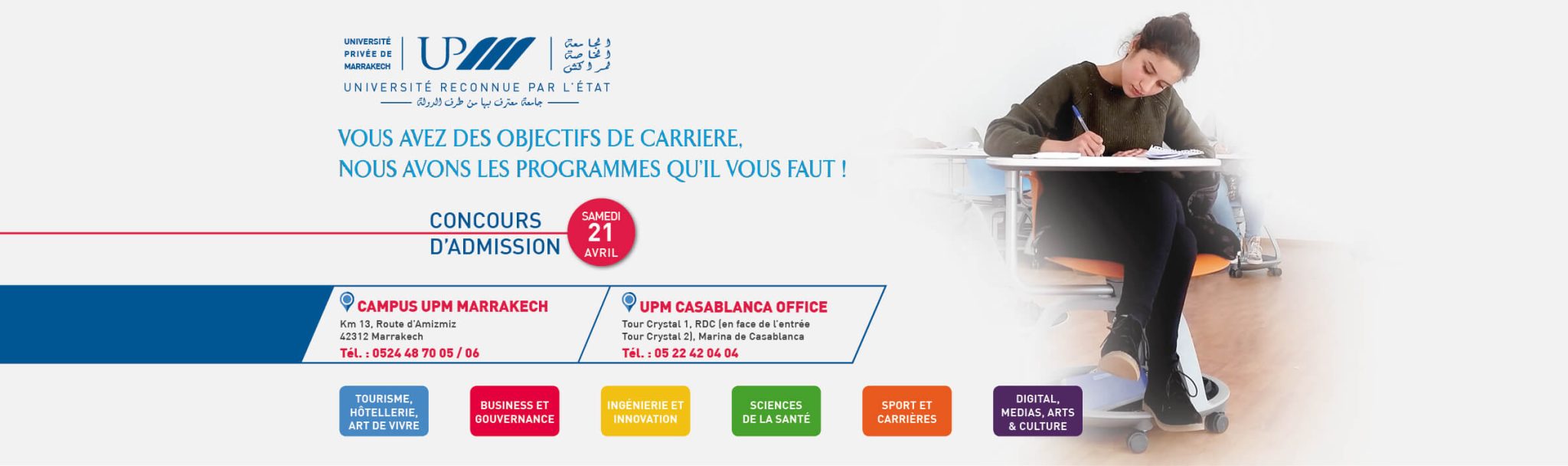 Concours 21 Avril à Marrakech et à Casablanca